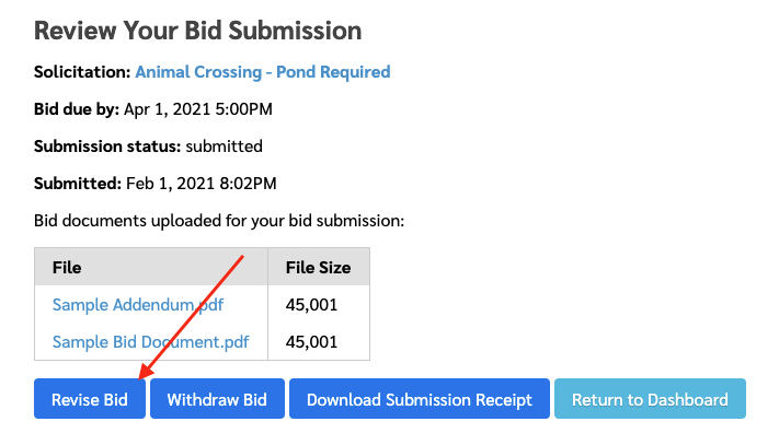 Revising Your Solicitation Submission